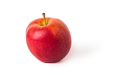 Fototapeta na wymiar Red ripe apple isolated on a white background