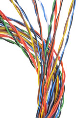 Abstract bunch of colored wires isolated on the white  © salita2010
