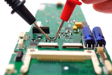 professional engineer discovering electronic failure