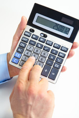 The businessman and calculator