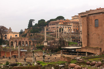 Naklejka na ściany i meble Imperial Fora, Temple of Peace in Rome