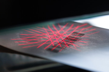 Multiple red lines of a code reader