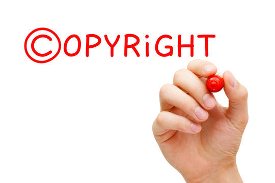 Copyright Concept Red Marker