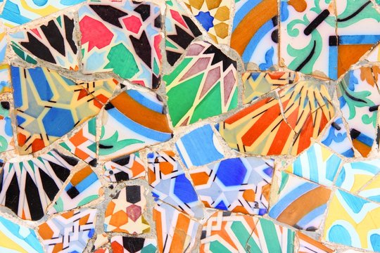 Barcelona, Spain - Gaudi mosaic