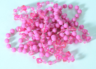 pink beads
