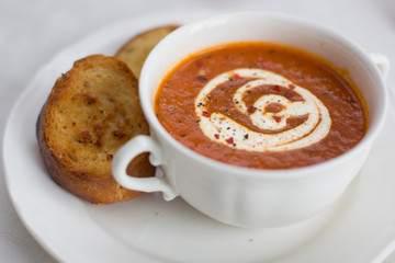 Soup and bread
