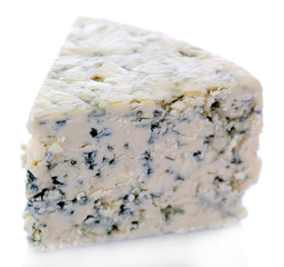 Tasty blue cheese, isolated on white