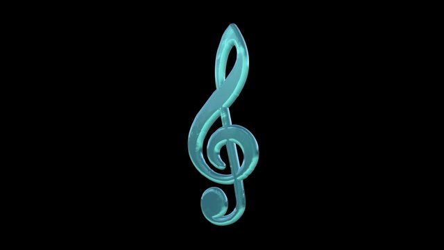 Treble clef with an alpha channel