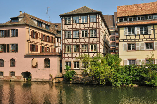  Alsace, old and historical district in Strasbourg