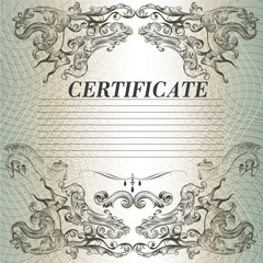 Certificate design  in vintage style