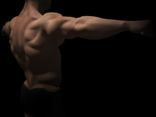 Obraz na płótnie Canvas Conceptual man muscles background
