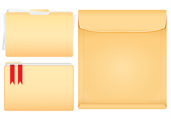 set of folders