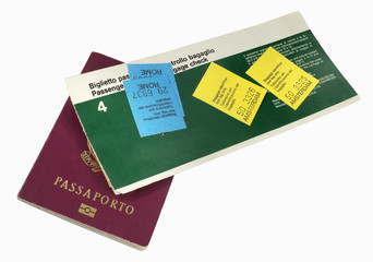 Airline ticket and passport