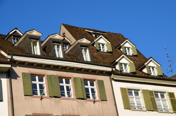 Timber frame houses in Eguisheim, Alsace, France
