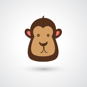 Monkey head icon vector