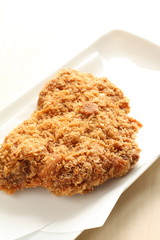 japanese food, Tonkatsu on dish