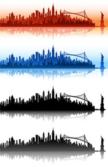 Obraz premium new york city silhouette