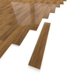 Dark brown wooden flooring tiles detailing