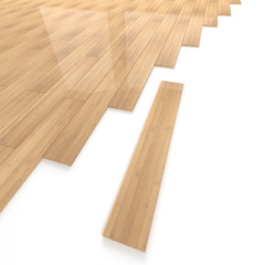 Bamboo wood flooring tiles detail