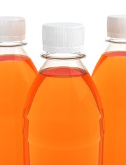 Bottles of water isolated on white background