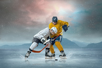 Ice hockey player on the ice