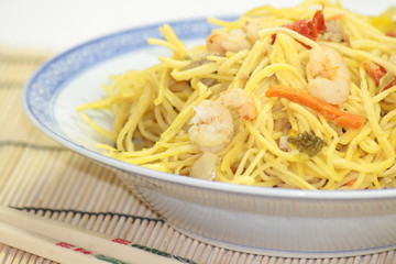 nouilles aux crevettes