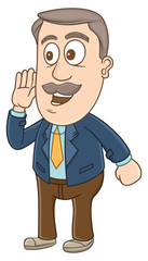 Businessman whispering something