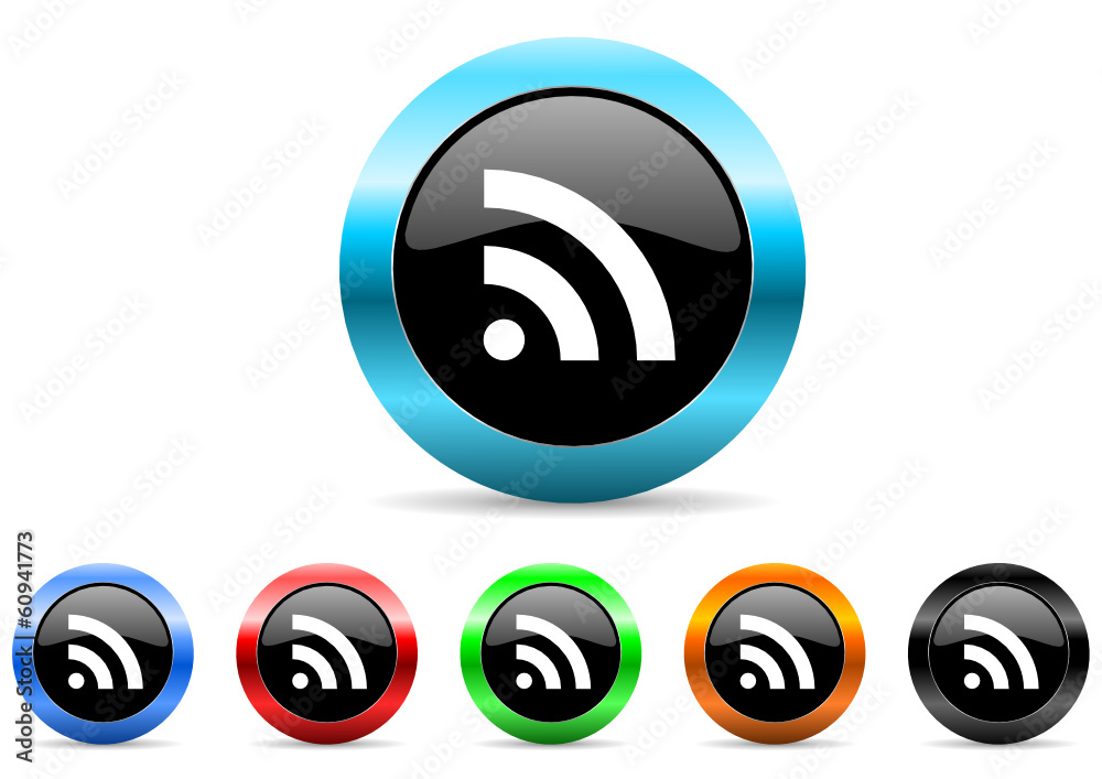 Poster rss icon vector set