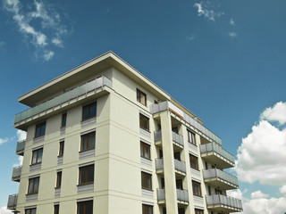Fototapeta premium Houses for sale at blue sky