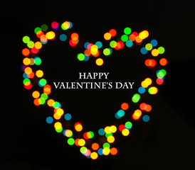 Bright heart bokeh background