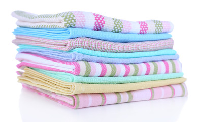 Kitchen towels isolated on white