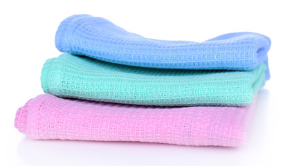 Kitchen towels isolated on white