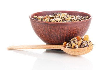 Bowl with kutia -  traditional Christmas sweet meal in Ukraine,