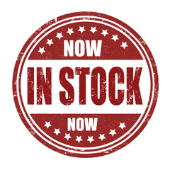 In stock now stamp