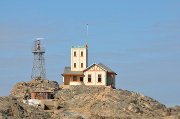 Lighthouse at Luderitz in Namibia
