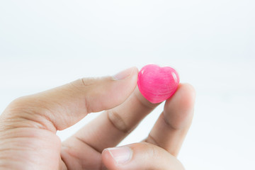 Hands Holding With Love Red Heart