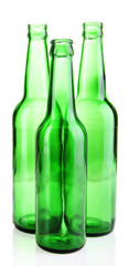 Glass bottles isolated on white