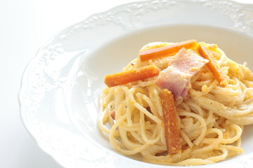 Italian food, roe and pasta