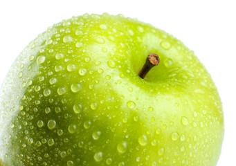Fresh green apple, isolated on white