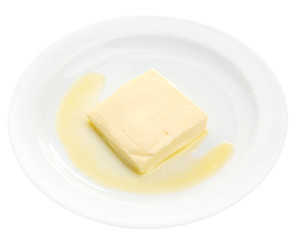 Tasty butter isolated on white