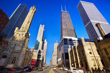Obraz premium Magnificent Mile w Chicago, IL, USA
