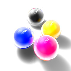 CMYK color balls