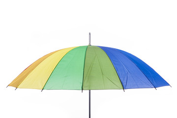 colorful umbrella, isolated on white background