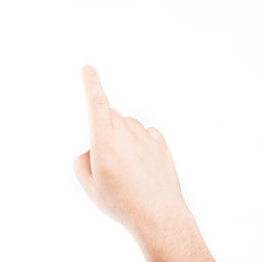 Obraz premium hand touching virtual screen