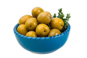 Green gigant olives