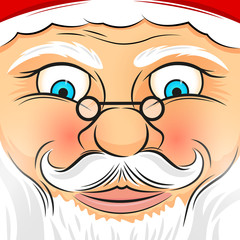 Square Faced Santa Claus