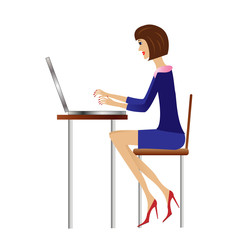 business woman work in office