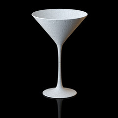Empty Martini Glass On Black Background