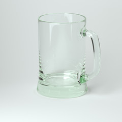 Glass Collection - Beer One. On White Background