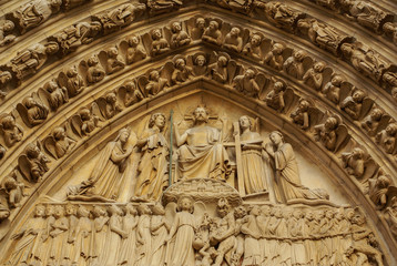 PARIS -Norte Dame Cathedral is on of Paris's most visited touris